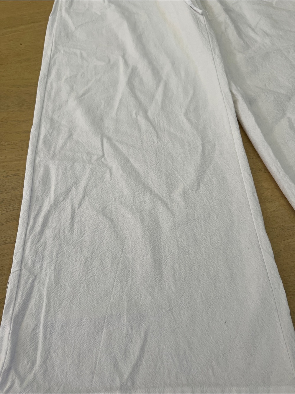 Women White Wide-Leg Drawstring Pants - Picture 3 of 12